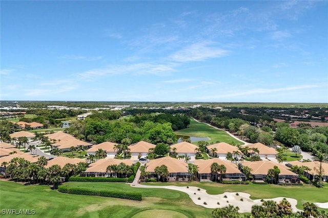 12732 Fox Ridge Dr, Bonita Springs, FL 34135 - birds eye view of property with a water view, golf course view, and a residential view