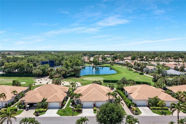 12732 Fox Ridge Dr, Bonita Springs, FL 34135 - drone / aerial view featuring a water view, view of golf course, and a residential view