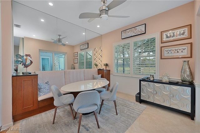 15890 Delasol Ln, Naples, FL 34110 - dining space with ceiling fan and recessed lighting