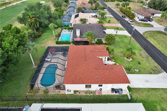 1803 Golfside Village Dr, Lehigh Acres, FL 33936 - view from above of property featuring a pool area