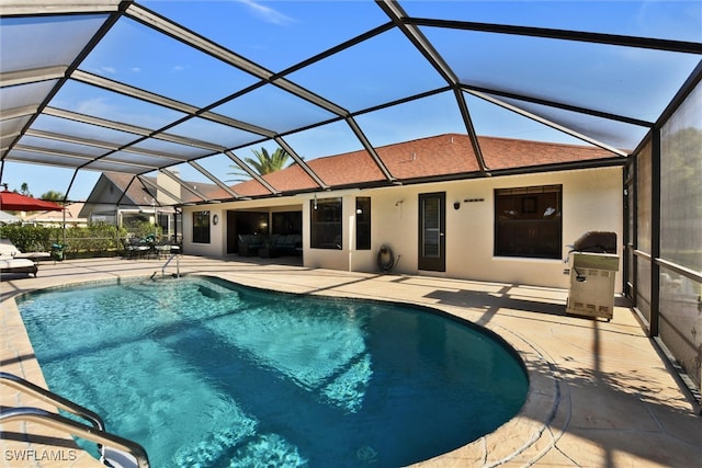 1803 Golfside Village Dr, Lehigh Acres, FL 33936 - swimming pool with a patio and a lanai