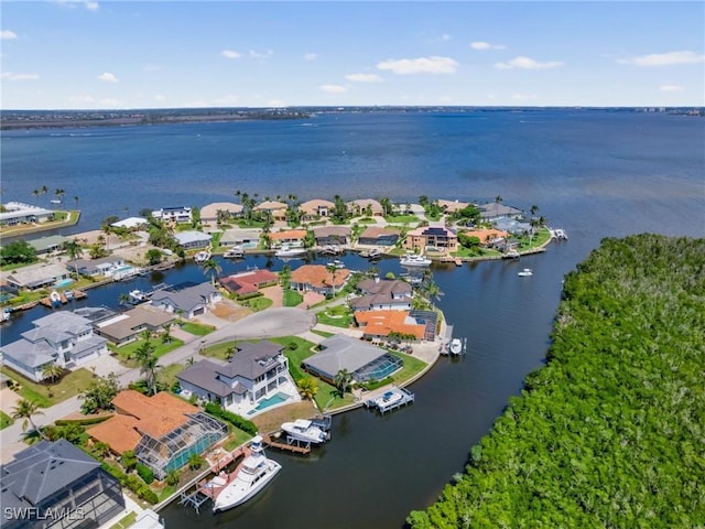 14701 Eden St, Fort Myers, FL 33908 - drone / aerial view with a water view and a residential view