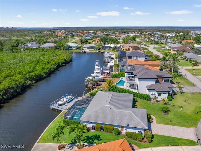 14701 Eden St, Fort Myers, FL 33908 - aerial view with a residential view and a water view