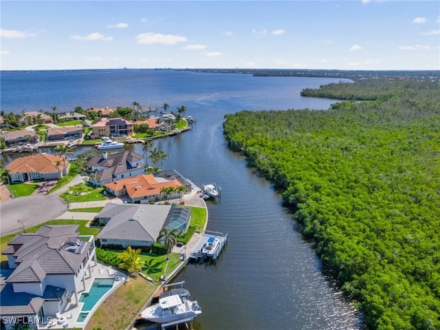 14701 Eden St, Fort Myers, FL 33908 - bird's eye view featuring a residential view and a water view