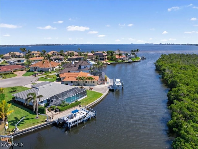 14701 Eden St, Fort Myers, FL 33908 - birds eye view of property featuring a water view