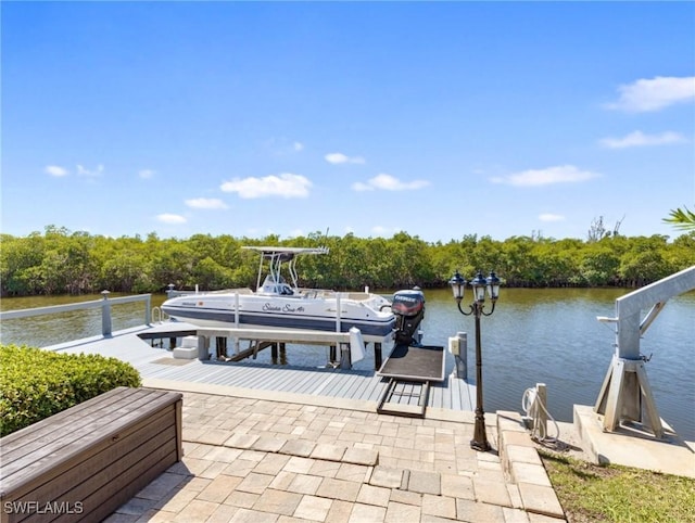 14701 Eden St, Fort Myers, FL 33908 - dock area featuring boat lift and a water view