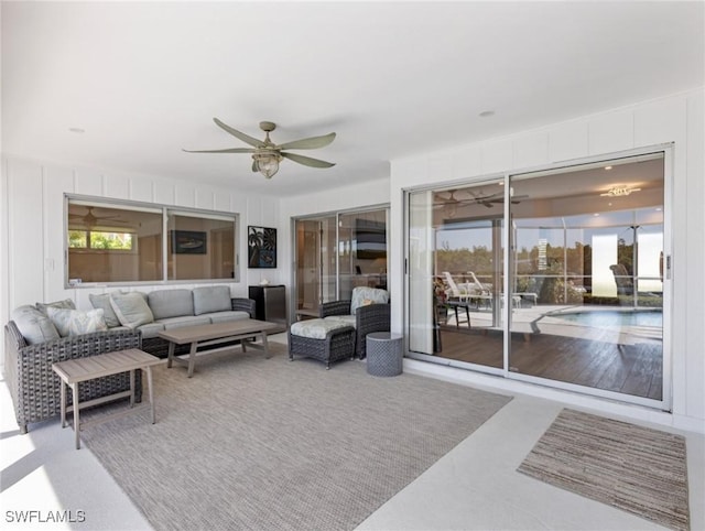14701 Eden St, Fort Myers, FL 33908 - living area with ceiling fan
