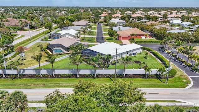 drone / aerial view featuring a residential view