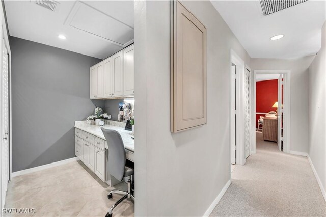 3098 Greenflower Ct, Bonita Springs, FL 34134 - office space featuring baseboards, recessed lighting, and built in desk