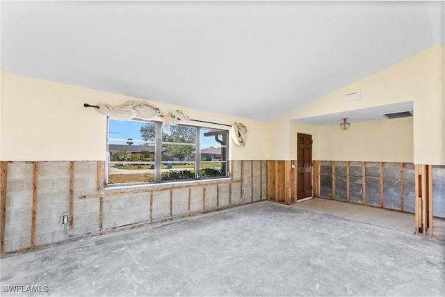 6181 Plumosa Ave, Fort Myers, FL 33908 - spare room featuring visible vents and lofted ceiling