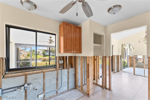 6181 Plumosa Ave, Fort Myers, FL 33908 - interior space with plenty of natural light, light tile patterned floors, and ceiling fan