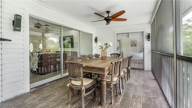 2920 24th Ave SE, Naples, FL 34117 - sunroom / solarium featuring a ceiling fan