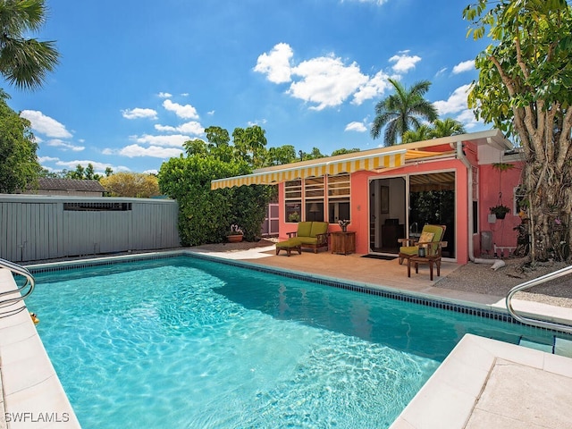 1055 8th Ave N, Naples, FL 34102 - view of pool with a fenced in pool, a patio area, and fence
