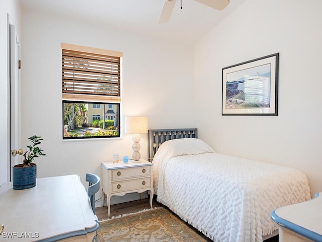 1055 8th Ave N, Naples, FL 34102 - bedroom featuring a ceiling fan and wood finished floors