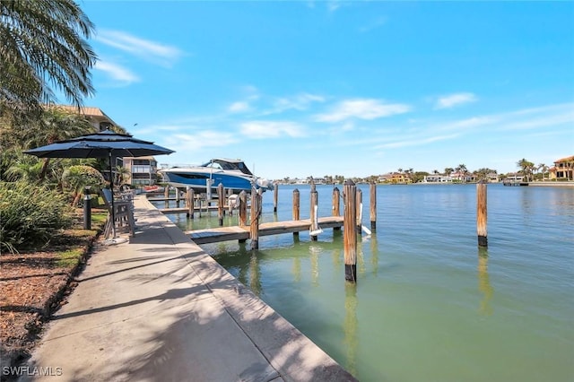 3100 Gulf Shore Blvd N Unit 103, Naples, FL 34103 - dock with a water view and boat lift