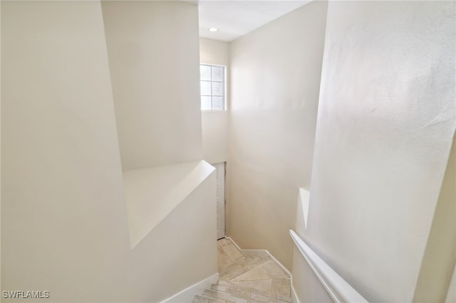 3770 Fieldstone Blvd Unit 1508, Naples, FL 34109 - stairs with baseboards and recessed lighting
