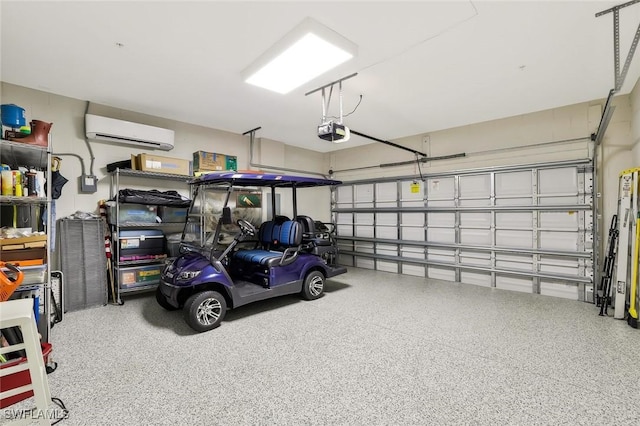 190 Indies Dr E Unit 102, Naples, FL 34114 - garage with a garage door opener and a wall unit AC
