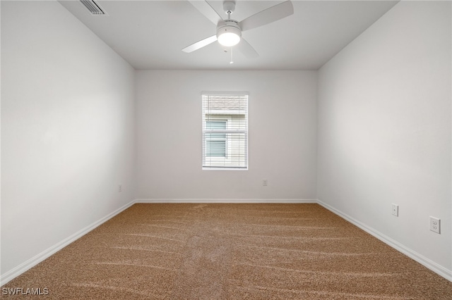 8832 Cascade Price Cir, North Fort Myers, FL 33917 - carpeted spare room featuring baseboards and ceiling fan