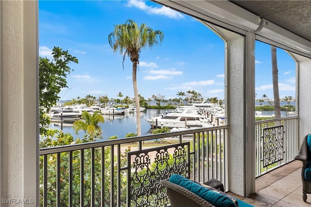 14356 Harbour Landings Dr Unit 6C, Fort Myers, FL 33908 - balcony featuring a water view