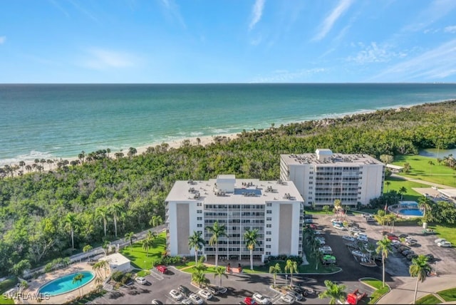 5 Bluebill Ave Unit 812, Naples, FL 34108 - drone / aerial view featuring a water view and a view of the beach