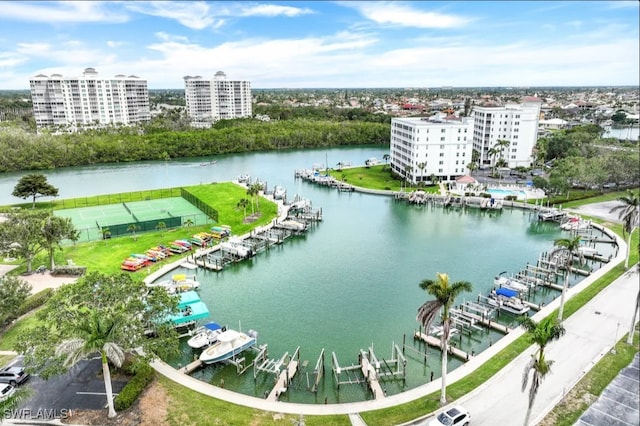 5 Bluebill Ave Unit 812, Naples, FL 34108 - birds eye view of property featuring a water view