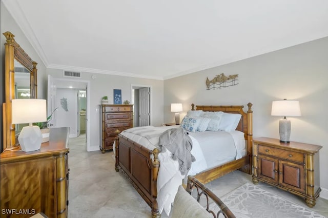 5 Bluebill Ave Unit 812, Naples, FL 34108 - bedroom featuring baseboards, ornamental molding, and visible vents