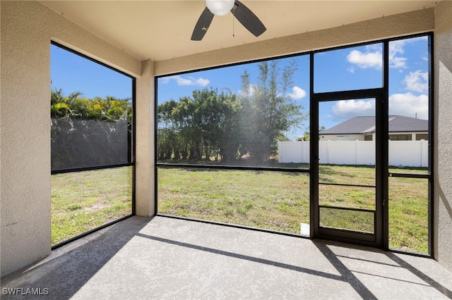 1322 SW 22nd Ave, Cape Coral, FL 33991 - unfurnished sunroom with a ceiling fan