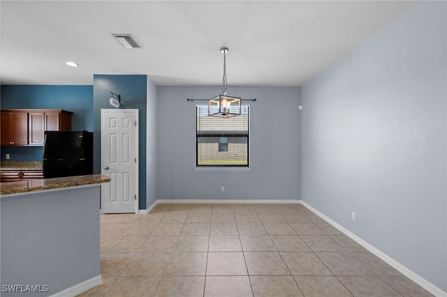 1322 SW 22nd Ave, Cape Coral, FL 33991 - unfurnished dining area with baseboards, visible vents, recessed lighting, and light tile patterned floors