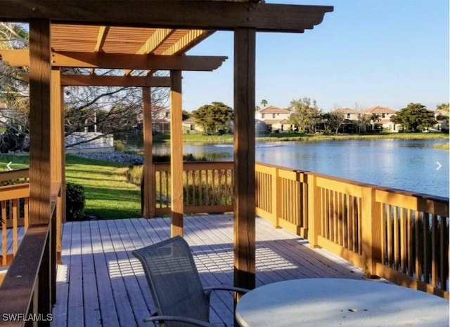 8799 Spring Mountain Way, Fort Myers, FL 33908 - dock area featuring a deck with water view