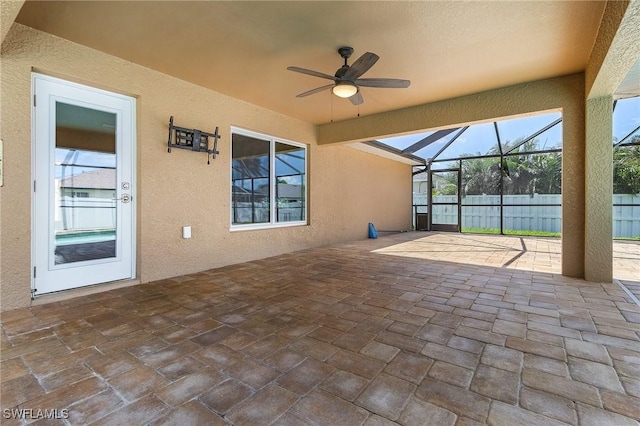2626 SW 22nd Ave, Cape Coral, FL 33914 - view of patio featuring a lanai and ceiling fan