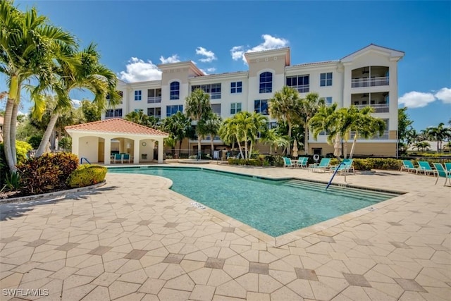 pool featuring a patio