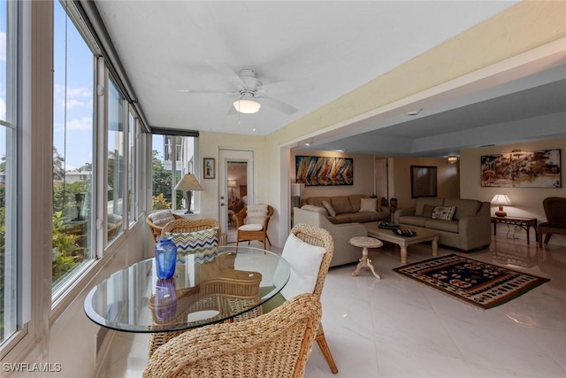 view of sunroom