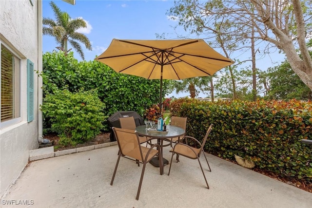 view of patio / terrace featuring outdoor dining area