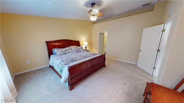 327 Monaco Dr Unit 12, Punta Gorda, FL 33950 - bedroom with baseboards, visible vents, and light colored carpet