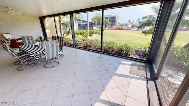 3260 Southshore Dr Unit 65A, Punta Gorda, FL 33955 - sunroom featuring a ceiling fan