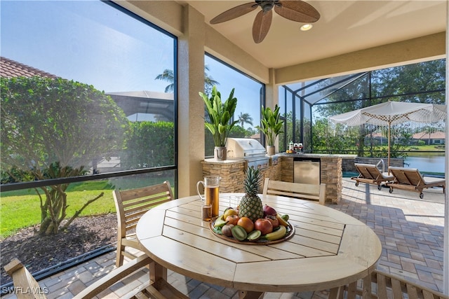 view of sunroom