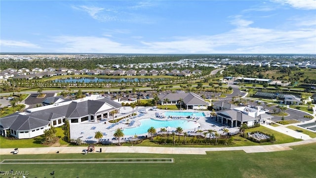 15927 Grassland Ln Unit 4122, Punta Gorda, FL 33982 - aerial perspective of suburban area featuring a nearby body of water and a pool area