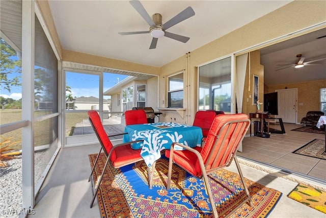 view of sunroom / solarium