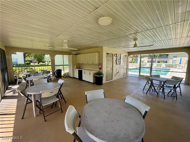 view of sunroom