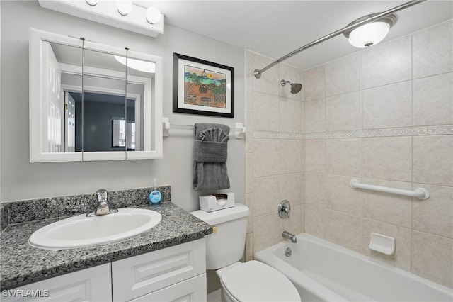 4321 Country Club Blvd Unit 102, Cape Coral, FL 33904 - full bath with vanity, toilet, and tub / shower combination