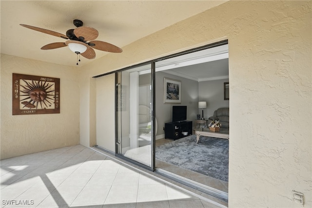 4321 Country Club Blvd Unit 102, Cape Coral, FL 33904 - view of patio featuring ceiling fan