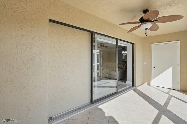 4321 Country Club Blvd Unit 102, Cape Coral, FL 33904 - view of patio featuring a ceiling fan