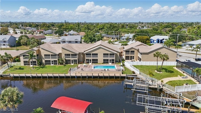 4321 Country Club Blvd Unit 102, Cape Coral, FL 33904 - aerial perspective of suburban area featuring a nearby body of water