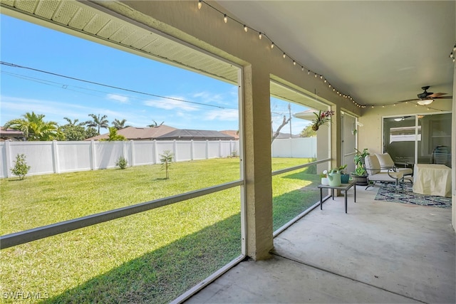 4105 SW 9th Ave, Cape Coral, FL 33914 - sunroom with ceiling fan