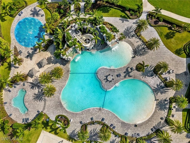 19128 Elston Way, Estero, FL 33928 - bird's eye view of a pool area