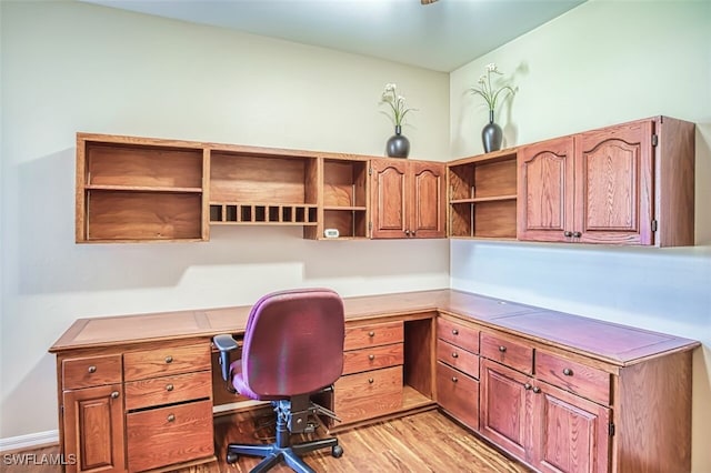 11029 Mill Creek Way Unit 406, Fort Myers, FL 33913 - office featuring built in desk and light wood finished floors