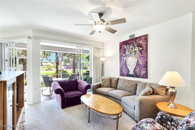 2190 Arielle Dr Unit 903, Naples, FL 34109 - living area with ceiling fan and visible vents