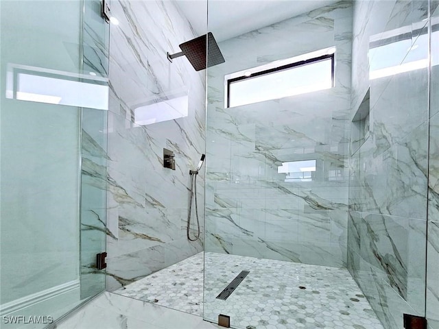 3400 23rd St W, Lehigh Acres, FL 33971 - bathroom with a marble finish shower