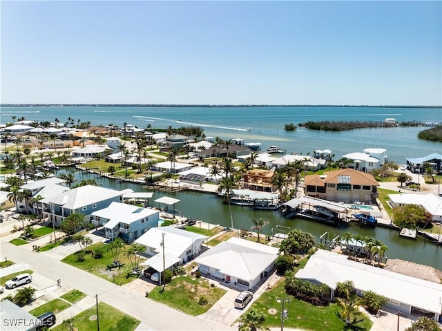 3797 Emerald Ave, Saint James City, FL 33956 - birds eye view of property featuring a water view and a residential view