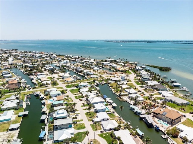 3797 Emerald Ave, Saint James City, FL 33956 - drone / aerial view featuring a residential view and a water view